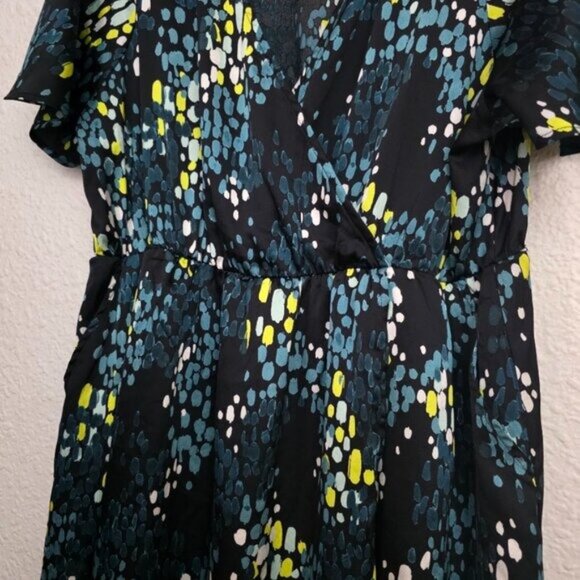Torrid Midi Bubble Charm Flutter Sleeve Wrap Dress Women's Plus Size 1X - Picture 5 of 10
